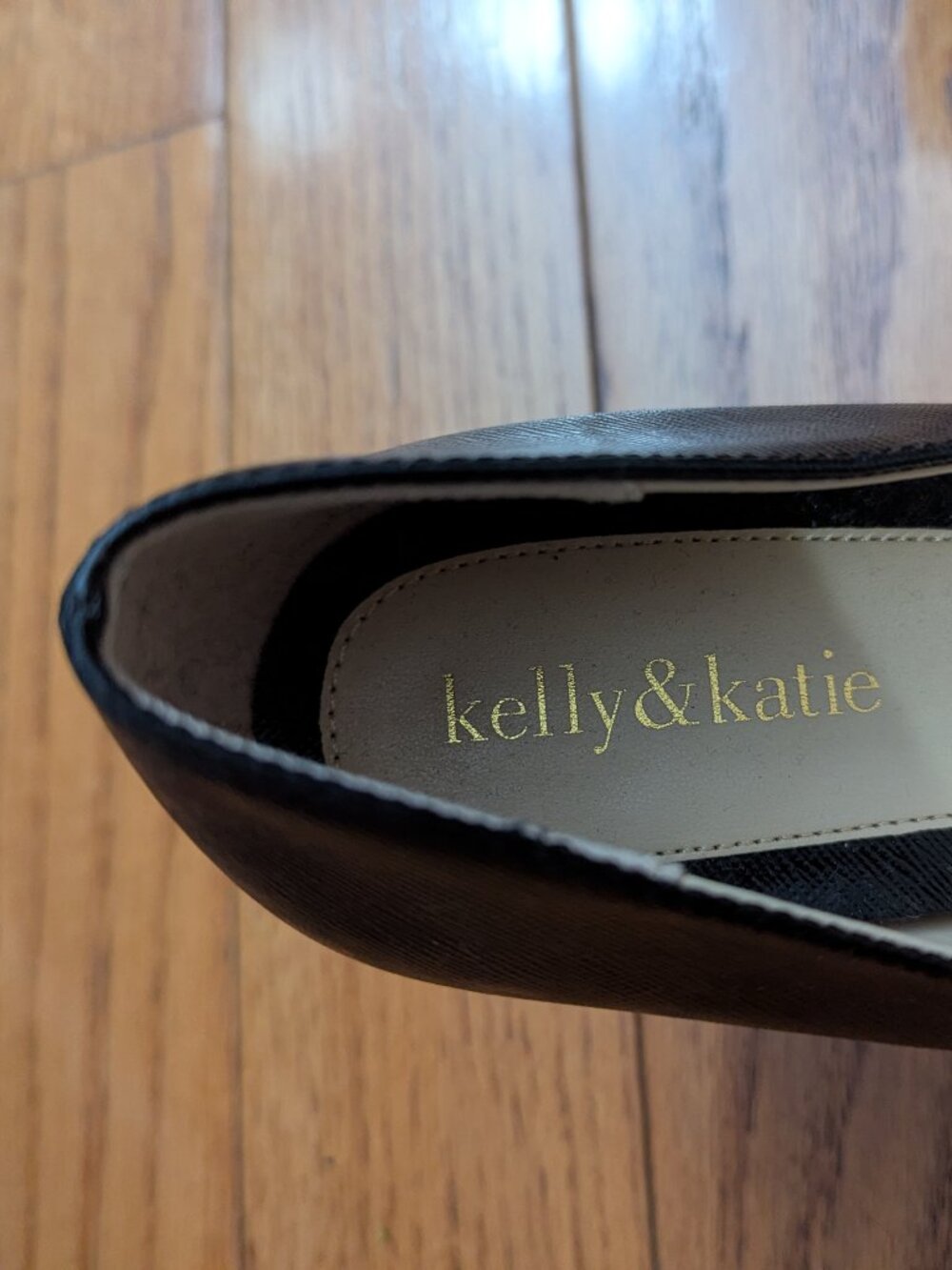 Kelly & Katie Black Textured Pointed Toe 3.5in Heels Size 9 - Picture 9 of 9
